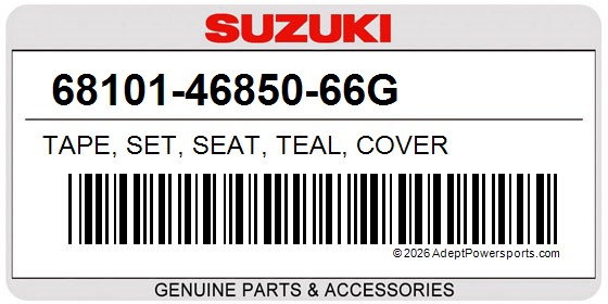 Suzuki 68101-46850-66G Tape, Set, Seat, Teal, Cover