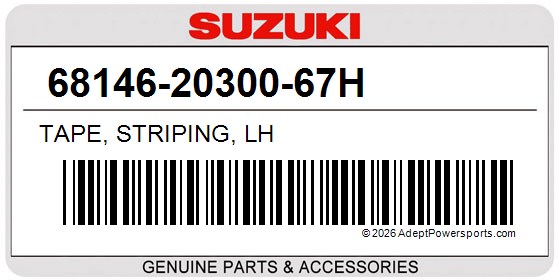 Suzuki 68146-20300-67H Tape, Striping, Lh
