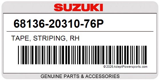 Suzuki 68136-20310-76P Tape, Striping, Rh