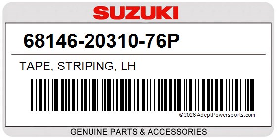 Suzuki 68146-20310-76P Tape, Striping, Lh