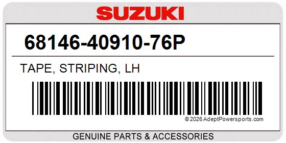 Suzuki 68146-40910-76P Tape, Striping, Lh