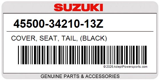 Suzuki 45500-34210-13Z Cover, Seat, Tail, (Black)