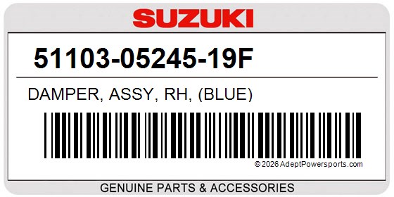 Suzuki 51103-05245-19F Damper, Assy, Rh, (Blue)