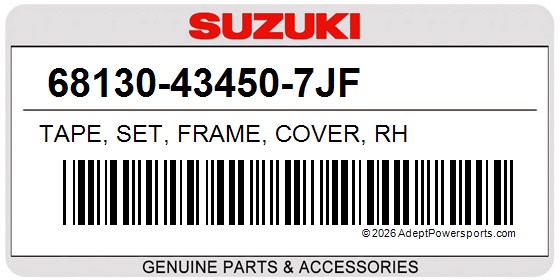 Suzuki 68130-43450-7JF Tape, Set, Frame, Cover, Rh
