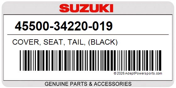 Suzuki 45500-34220-019 Cover, Seat, Tail, (Black)
