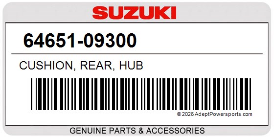 Suzuki 64651-09300 Cushion, Rear, Hub