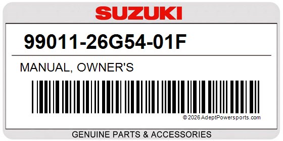 Suzuki 99011-26G54-01F Manual, Owner's