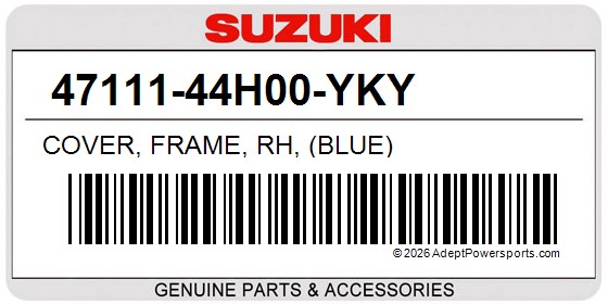 Suzuki 47111-44H00-YKY Cover, Frame, Rh, (Blue)