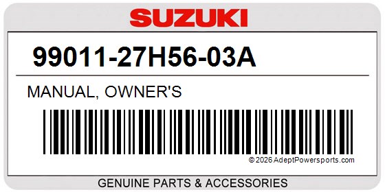Suzuki 99011-27H56-03A Manual, Owner's