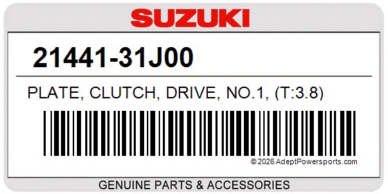 Suzuki 21441-31J00 Plate, Clutch, Drive, No.1, (T:3.8)