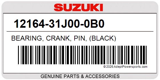 Suzuki 12164-31J00-0B0 Bearing, Crank, Pin, (Black)