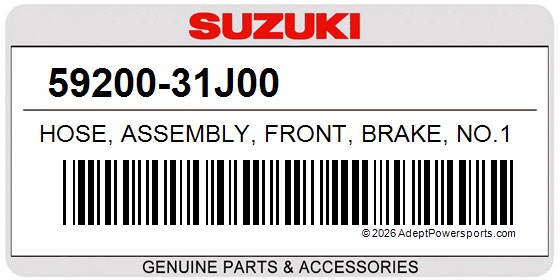 Suzuki 59200-31J00 Hose, Assembly, Front, Brake, No.1