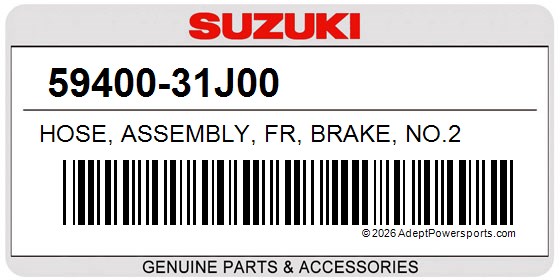 Suzuki 59400-31J00 Hose, Assembly, Fr, Brake, No.2
