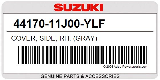 Suzuki 44170-11J00-YLF Cover, Side, Rh, (Gray)