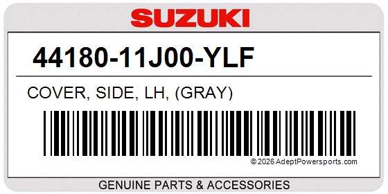 Suzuki 44180-11J00-YLF Cover, Side, Lh, (Gray)