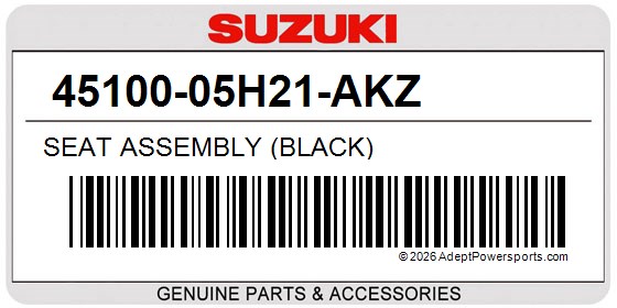 Suzuki 45100-05H21-AKZ Seat Assembly (Black)