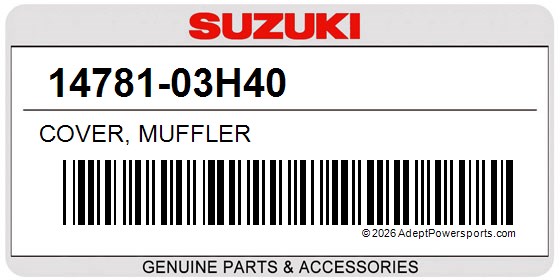 Suzuki 14781-03H40 Cover, Muffler