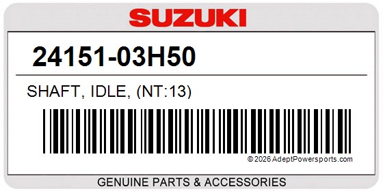 Suzuki 24151-03H50 Shaft, Idle, (Nt:13)