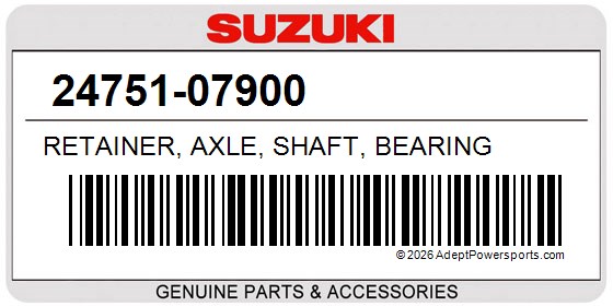 Suzuki 24751-07900 Retainer, Axle, Shaft, Bearing