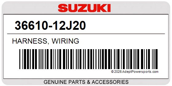 Suzuki 36610-12J20 Harness, Wiring