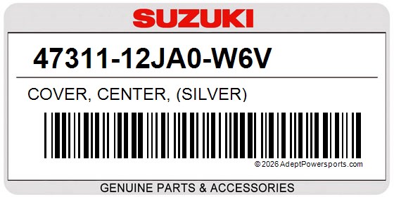 Suzuki 47311-12JA0-W6V Cover, Center, (Silver)