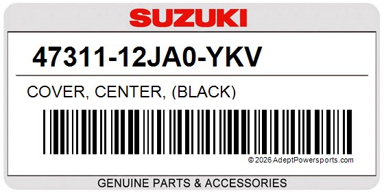 Suzuki 47311-12JA0-YKV Cover, Center, (Black)