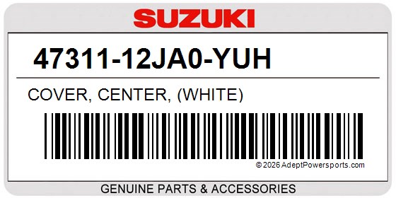 Suzuki 47311-12JA0-YUH Cover, Center, (White)