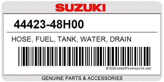Suzuki 44423-48H00 Hose, Fuel, Tank, Water, Drain