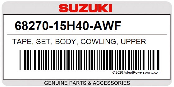 Suzuki 68270-15H40-AWF Tape, Set, Body, Cowling, Upper