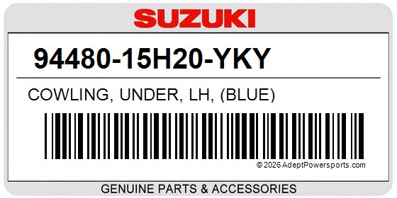 Suzuki 94480-15H20-YKY Cowling, Under, Lh, (Blue)