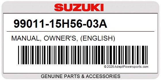 Suzuki 99011-15H56-03A Manual, Owner's, (English)