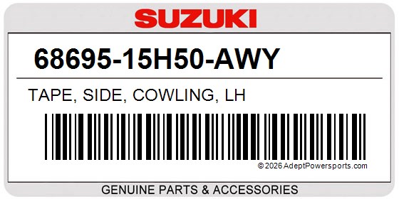 Suzuki 68695-15H50-AWY Tape, Side, Cowling, Lh