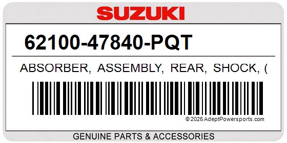 Suzuki 62100-47840-PQT Absorber, Assembly, Rear, Shock, (Blue)