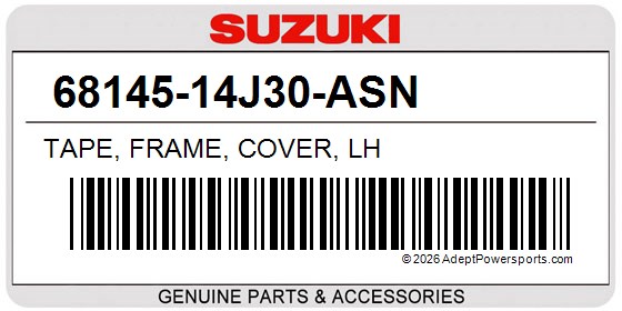 Suzuki 68145-14J30-ASN Tape, Frame, Cover, Lh