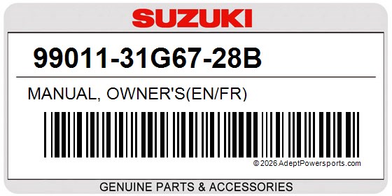 Suzuki 99011-31G67-28B Manual, Owner's(En/Fr)