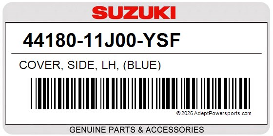 Suzuki 44180-11J00-YSF Cover, Side, Lh, (Blue)