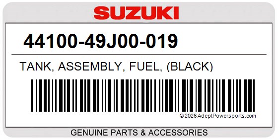 Suzuki 44100-49J00-019 Tank, Assembly, Fuel, (Black)