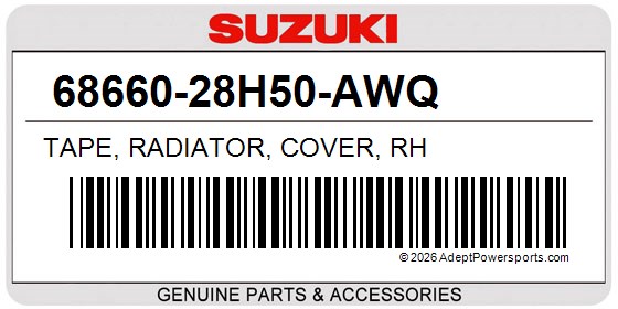 Suzuki 68660-28H50-AWQ Tape, Radiator, Cover, Rh