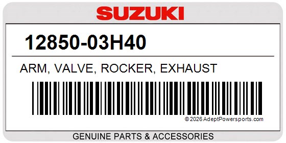 Suzuki 12850-03H40 Arm, Valve, Rocker, Exhaust