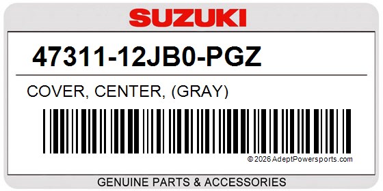 Suzuki 47311-12JB0-PGZ Cover, Center, (Gray)