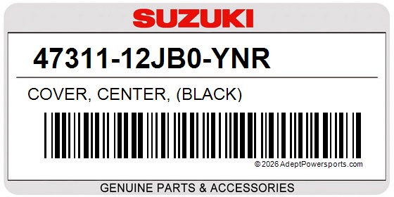 Suzuki 47311-12JB0-YNR Cover, Center, (Black)
