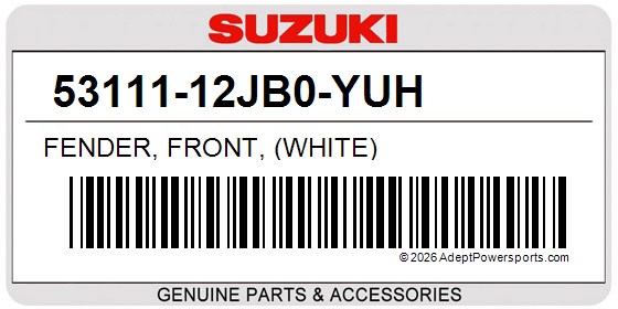 Suzuki 53111-12JB0-YUH Fender, Front, (White)