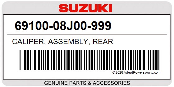 Suzuki 69100-08J00-999 Caliper, Assembly, Rear
