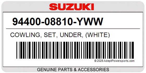 Suzuki 94400-08810-YWW Cowling, Set, Under, (White)