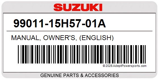 Suzuki 99011-15H57-01A Manual, Owner's, (English)