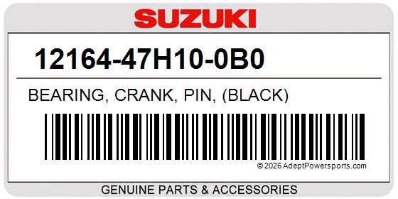 Suzuki 12164-47H10-0B0 Bearing, Crank, Pin, (Black)