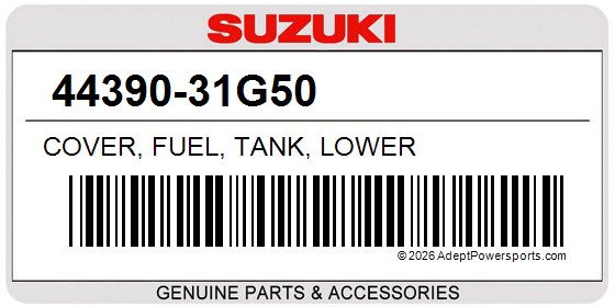 Suzuki 44390-31G50 Cover, Fuel, Tank, Lower