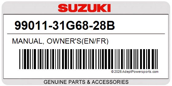 Suzuki 99011-31G68-28B Manual, Owner's(En/Fr)