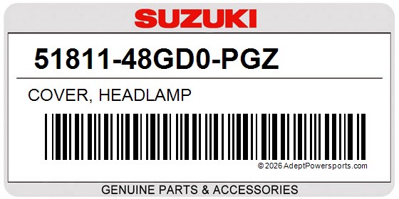 Suzuki 51811-48GD0-PGZ Cover, Headlamp