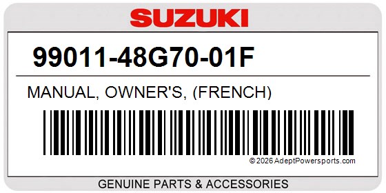 Suzuki 99011-48G70-01F Manual, Owner's, (French)